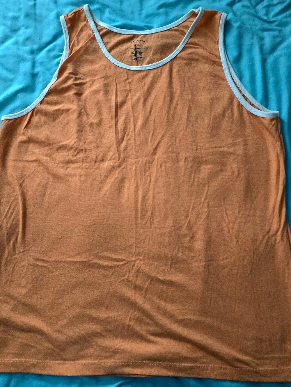 Arizona Jean Company Orange Tank Top with White Trim - Men's